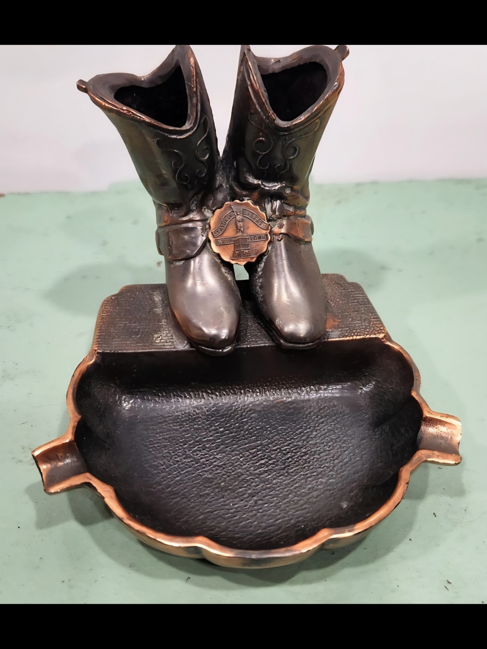Vintage Cowboy Boot Decorative metal vintage ashtray mcm